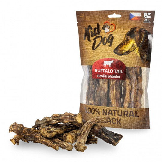 KIDDOG 100% Natural Snack, hovädzí chvost bez kože 12 cm / 200 g