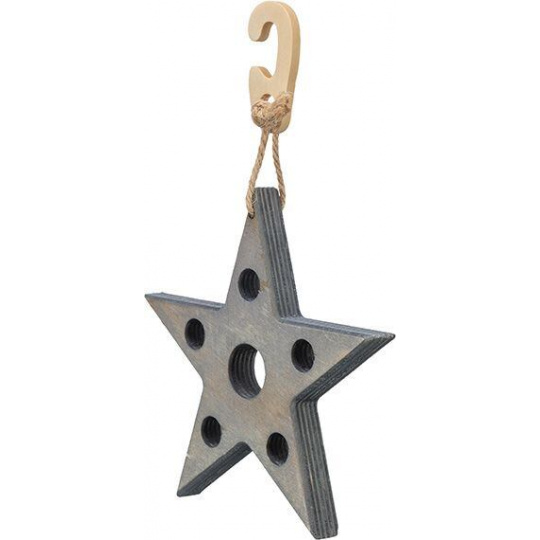 Xmas Snack Star - hviezda na maškrty, hračka pre hlodavce, 14 x 17 cm, sivá Xmas Snack Star - hviezda na maškrty, hračka pre hlodavce, 14 x 17 cm, sivá