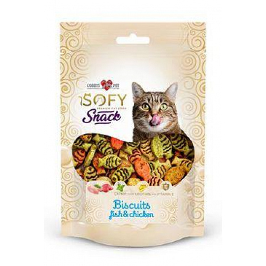 Pochúťka Aiko Cat SOFY Snack Biscuit Fish&Chicken 50g