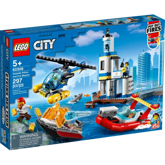 LEGO CITY 60308 AKCE POBŘEŽNÍ POLICIE A HASIČŮ