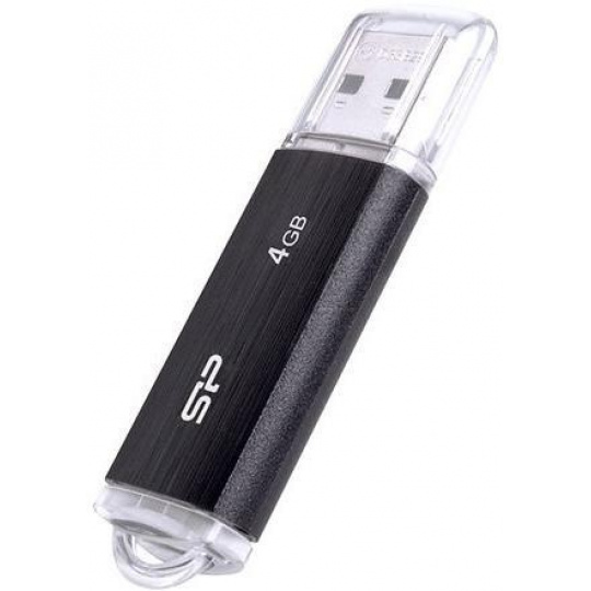 SILICON POWER Ultima U02 Pendrive USB flash disk 4 GB USB 2.0 (SP004GBUF2U02V1K) Černá