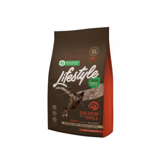 Natures P Lifestyle cat adult sterilised salmon & krill 1,5 kg Natures P Lifestyle cat adult sterilised salmon & krill 1,5 kg