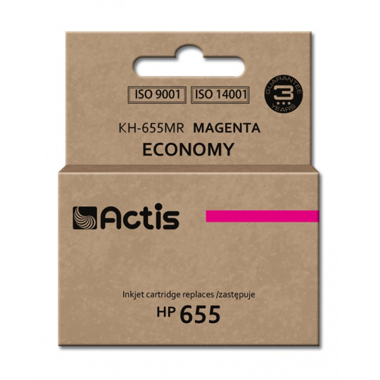 Actis KH-655MR (náhradní inkoust HP 655 CZ111AE; standardní; 12 ml; červený)