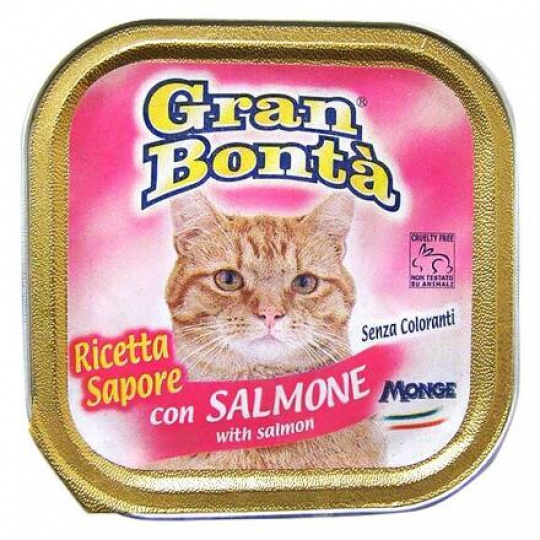 GRAN BONTA paštéta s lososom pre mačky 100g GRAN BONTA paštéta s lososom pre mačky 100g