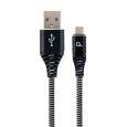 Cablexpert CC-USB2B-AMMBM-2M-BW USB kabel USB 2.0 USB A Micro-USB B Černá