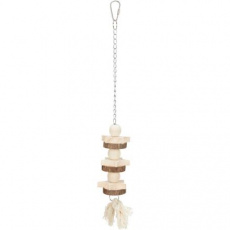 Drevené hviezdičky a guľôčky farebné na lane 30 cm