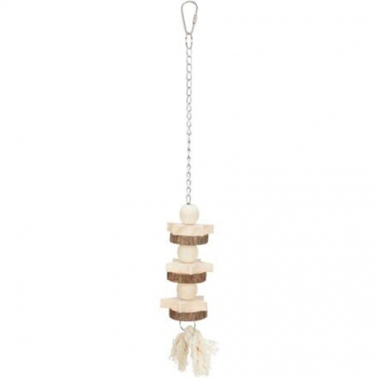 Drevené hviezdičky a guľôčky farebné na lane 30 cm Drevené hviezdičky a guľôčky farebné na lane 30 cm