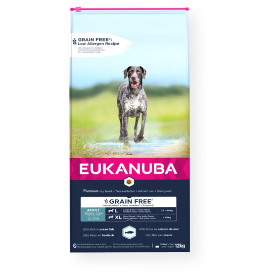 EUKANUBA Grain Free Large Breed - suché krmivo pro psy - 12 kg