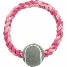 Bavlnený kruh s tenisovou loptou 6 cm / 18 cm - TRIXIE Bavlnený kruh s tenisovou loptou 6 cm / 18 cm - TRIXIE