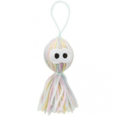 Strašidielko z vlny s rolničkou, hračka pre mačky, 12 cm, polyester Strašidielko z vlny s rolničkou, hračka pre mačky, 12 cm, polyester