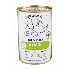 All Animals DOG konz. Králik mletý 400g All Animals DOG konz. Králik mletý 400g
