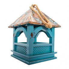 PetBuddy altánok tyrkys, kŕmidlo pre vtáky, 20 x 20 x 30 cm, cédrové drevo PetBuddy altánok tyrkys, kŕmidlo pre vtáky, 20 x 20 x 30 cm, cédrové drevo