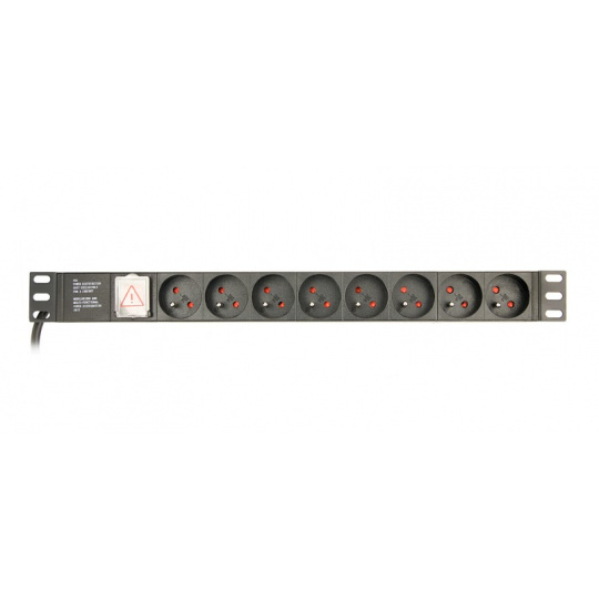 Gembird EG-PDU-014-FC14 napěťová distribuční jednotka (PDU) 8 AC zásuvky / AC zásuvek 1U Černá