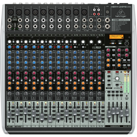 Behringer QX2442USB audio mixér 24 kanály/kanálů