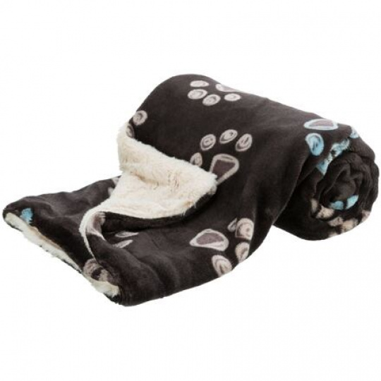 JIMMY plyšová hebká deka obojstranná, hnedá s labkami/krémová JIMMY plyšová hebká deka obojstranná, hnedá s labkami/krémová