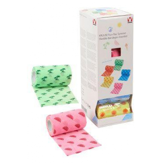 Elastická bandáž. Fun-Flex 10cmx4,5m, Summer mix 10ks Elastická bandáž. Fun-Flex 10cmx4,5m, Summer mix 10ks