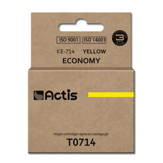 Actis Inkoust KE-714 (náhradní inkoust Epson T0714, T0894, T1004; standardní; 13,5 ml; žlutý)