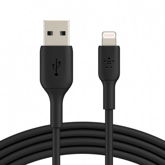 BELKIN PVC USB KABEL USB-A - LIGHTNING, 1M, ČERNÝ