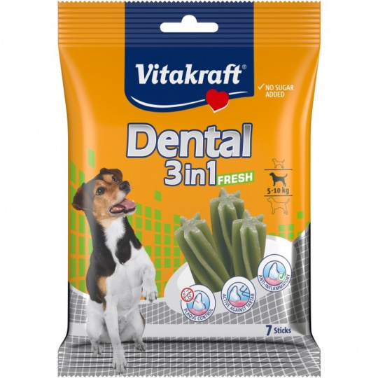 VITAKRAFT Dental Fresh 3in1 S - pamlsek pro psa - 120 g