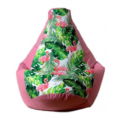 Sako taška pouffe Pear print pink-flaming L 105 x 80 cm