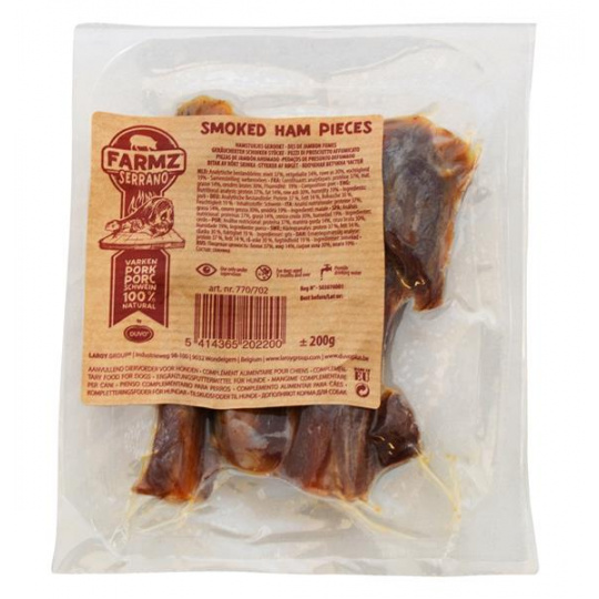 Pamlsok DUVO+ Serrano sušená šunka údená kúsky Pamlsok DUVO+ Serrano sušená šunka údená kúsky