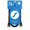 SSQ RCARCA1 SS-1431 Kabel 2x RCA - 2x RCA 1 m Černá