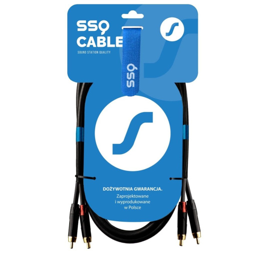 SSQ RCARCA1 SS-1431 Kabel 2x RCA - 2x RCA 1 m Černá