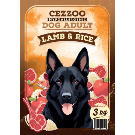 CEZZOO Hypoallergenic Dog Adult Lamb & Rice 3kg CEZZOO Hypoallergenic Dog Adult Lamb & Rice 3kg