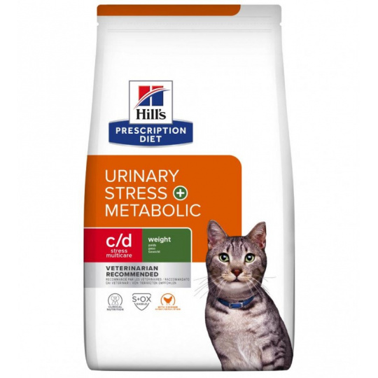 HILL'S PD Feline Urinary Stress + Metabolic c/d - Suché krmivo pro kočky - 1,5 kg