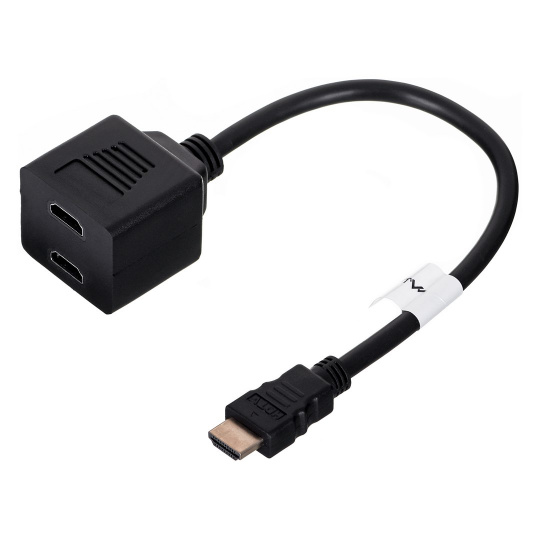 Lanberg AD-0019-BK videorozdělovač HDMI 2x HDMI