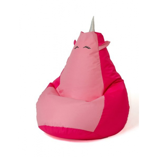 Sako taška pouf Unicorn růžová-světle růžová XXL 140 x 100 cm