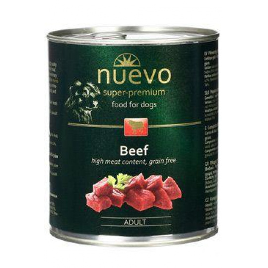 Nuevo pes Adult Hovädzie konz. 800g Nuevo pes Adult Hovädzie konz. 800g