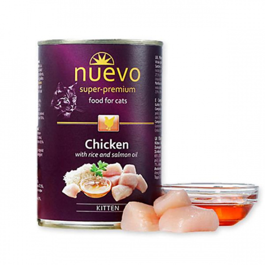 NUEVO cat Kitten Chicken bal. 6 x 400 g konzerva NUEVO cat Kitten Chicken bal. 6 x 400 g konzerva