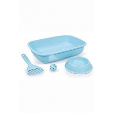 WC mačka Welcome kitten set šedomodrý