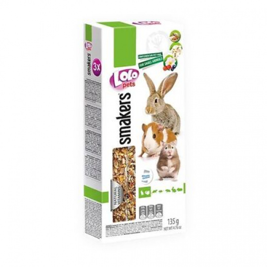 LOLO SMAKERS 3v1 klasy MIX príchutí pre hlodavce 135 g LOLO SMAKERS 3v1 klasy MIX príchutí pre hlodavce 135 g