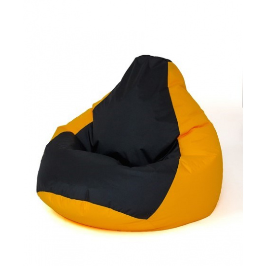 Sako taška pouffe Pear žluto-černá XL 130 x 90 cm