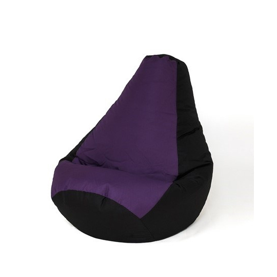 Sako taška pouffe Pear černo-fialová L 105 x 80 cm