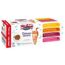 Butcher's Cat Delic.Dinners kurací výber v želé 40x100g