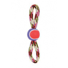 Hračka pes TENNIS BALL ROPE osmička 36cm Zolux