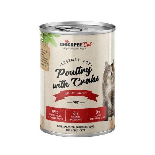 Chicopee Cat konz. Gourmet Pot Poultry&Crabs 400g Chicopee Cat konz. Gourmet Pot Poultry&Crabs 400g