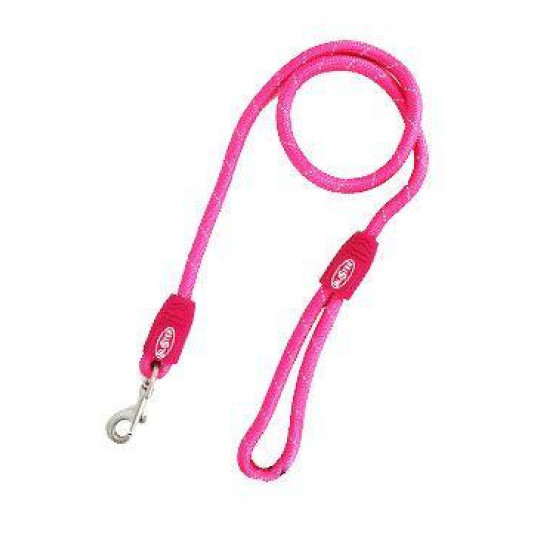 Vodítko BUSTER Reflective lanové 120cm/13mm ružové