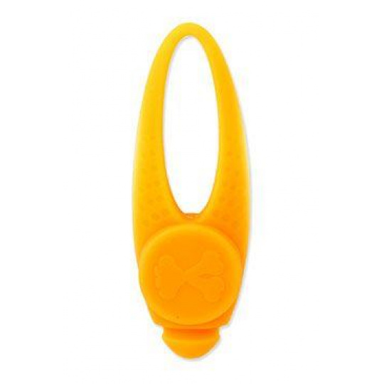 Prívesok na obojok Dog Fantasy LED silikón oranžový 8cm Prívesok na obojok Dog Fantasy LED silikón oranžový 8cm