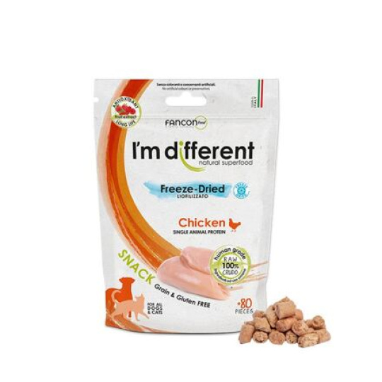 I´M DIFFERENT SNACK kuře - mrazem sušený pamlsek, 40 g