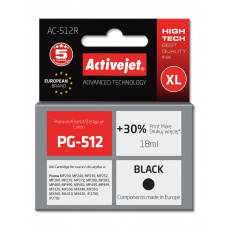 Activejet Inkoust AC-512R (náhrada za Canon PG-512; Premium; 18 ml; černý)