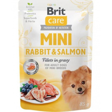 Brit Care dog Kapsička MINI Rabbit & Salmon fillets in gravy 24 x 85 g
