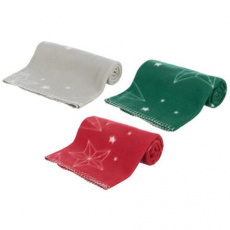 Xmas vianočná fleecová deka LUCIANO, mix farieb (červená, piesková, zelená) Xmas vianočná fleecová deka LUCIANO, mix farieb (červená, piesková, zelená)