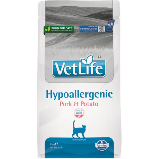 Farmina Vet Life cat hypoallergenic, pork & potato 1,5  kg