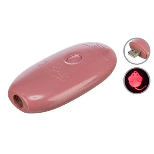 LED svetelný ukazovateľ na povzbudenie inštinktu, motív myš, USB nabíjanie, 8,5 cm (RP 2,10 €)