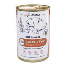 All Animals DOG konz. Losos mletý s ryžou 400g All Animals DOG konz. Losos mletý s ryžou 400g
