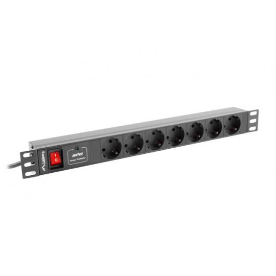 LANBERG POWER STRIP RACK PDU (1U,10A,7X SHUKO,2M)